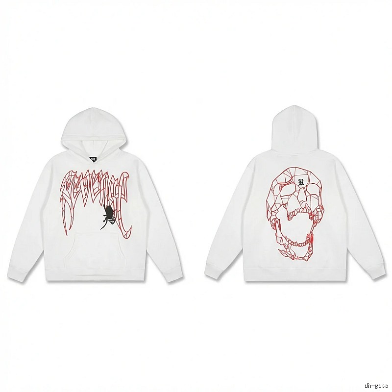 Revenge Skeleton Style White Hoodie