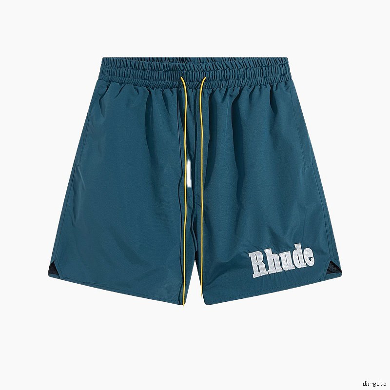 RHUDE sporty dark green shorts