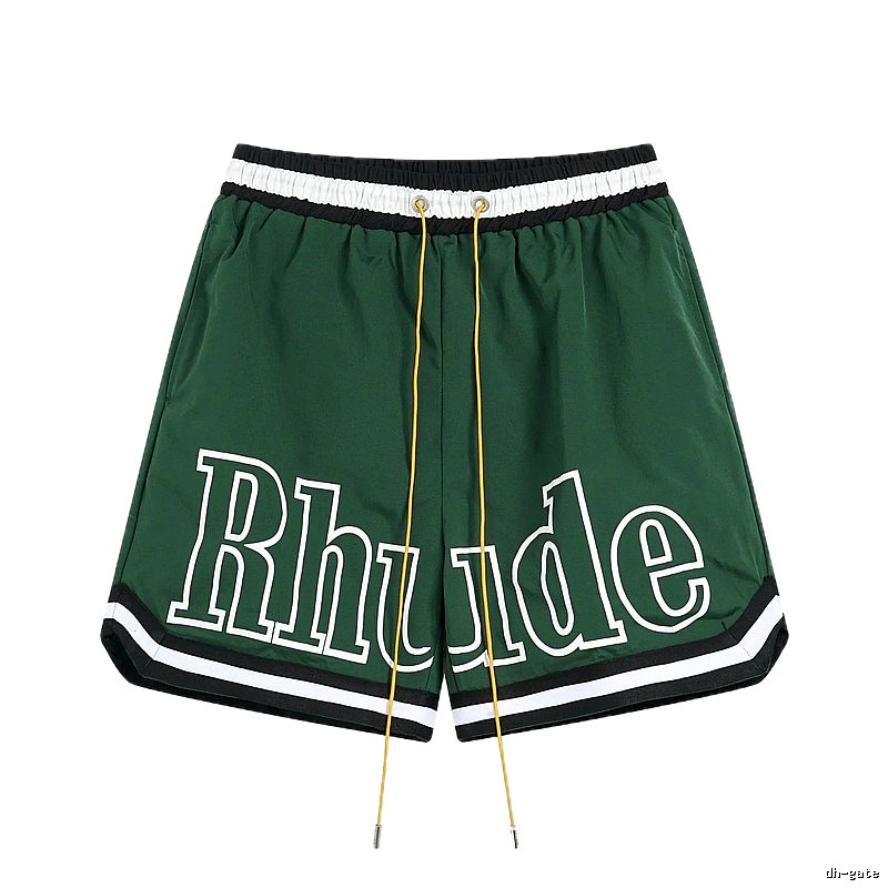 RHUDE sporty dark green shorts