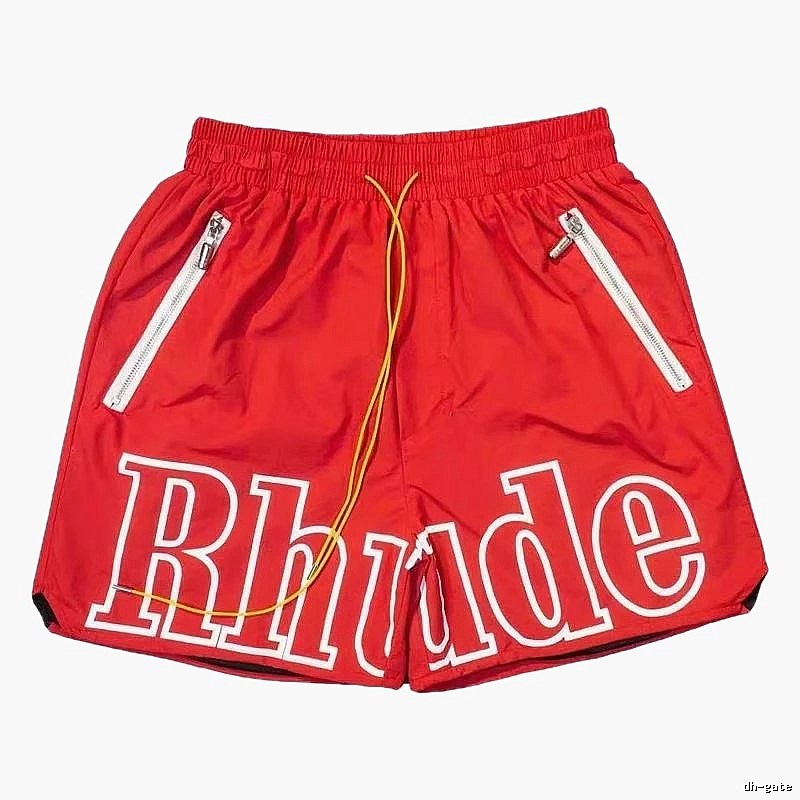 RHUDE trendy and cool style red shorts