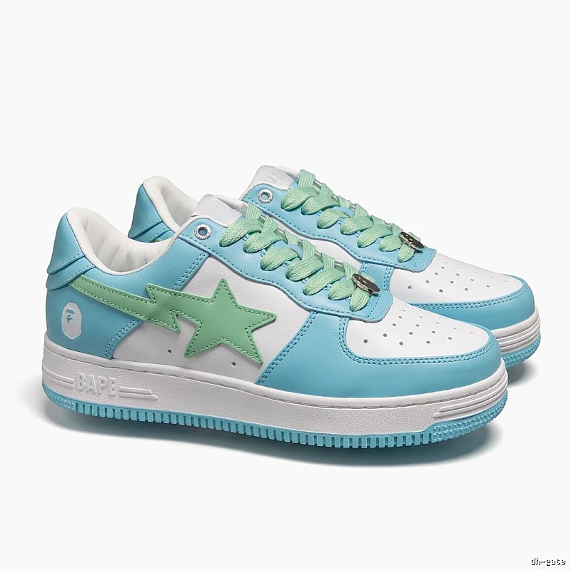 Star Bape Trendy Blue and White Shoes