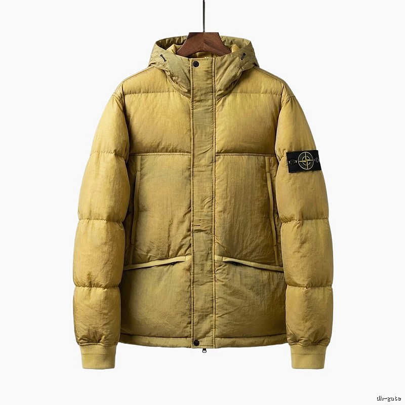Stone Island functional style olive down jacket