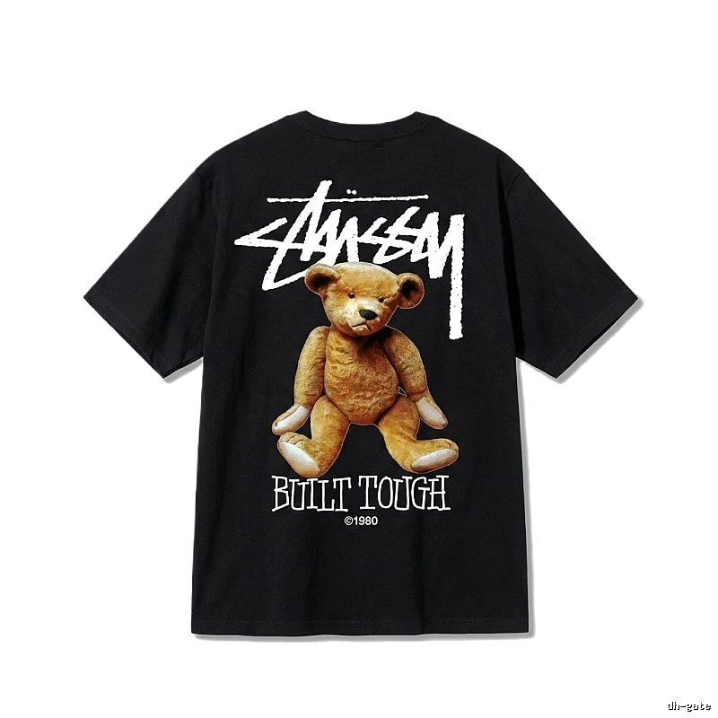 Stussy Bear Street Cool Style Black T-shirt