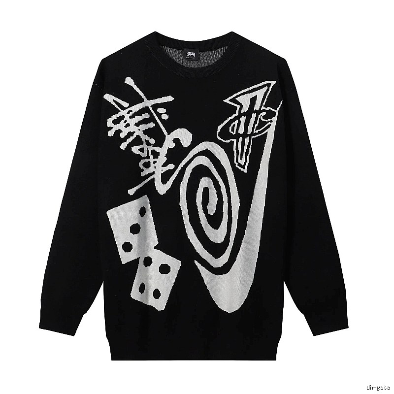 Stussy Black Swirl Graphic SweatShirt Commuter Look