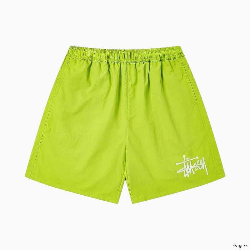 Stussy Classic Logo Street Style Fluorescent Green Shorts