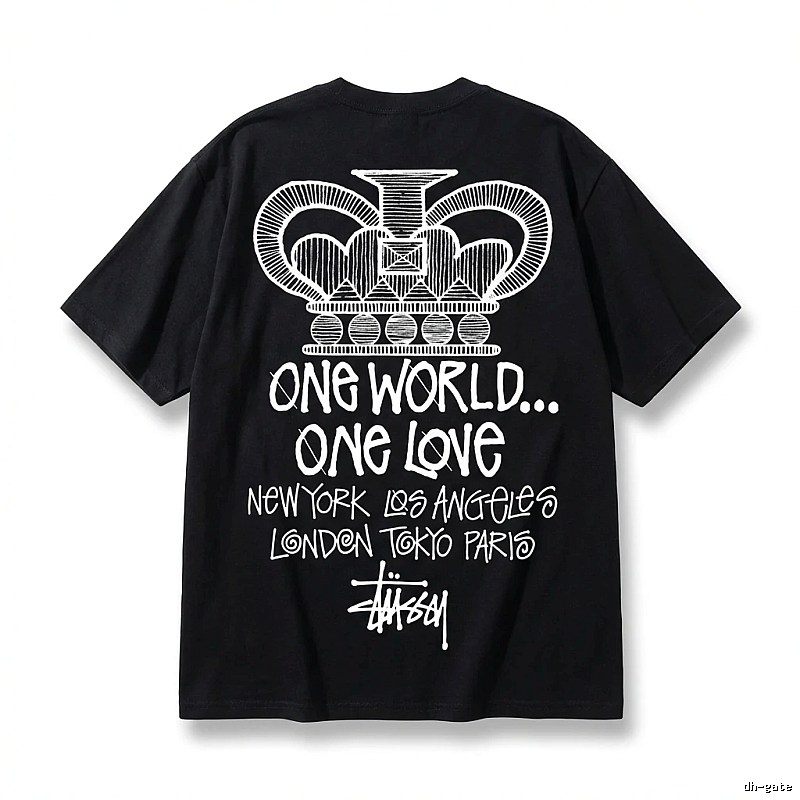Stussy Crown Print Black T-shirt