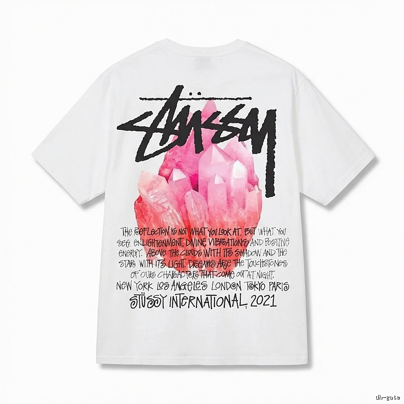 Stussy Crystal Print Style White T-shirt