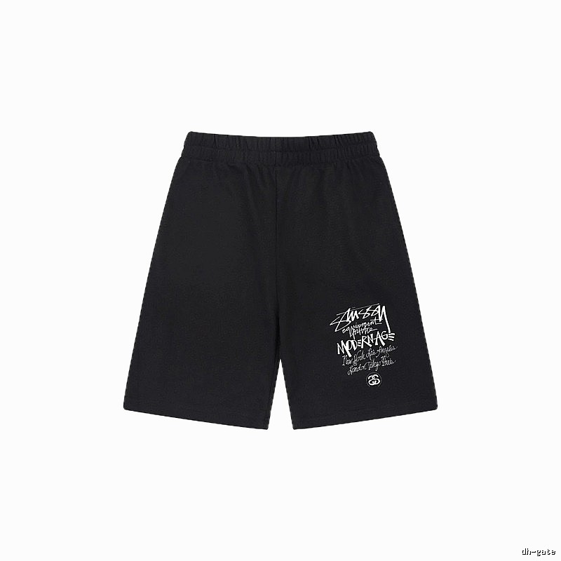 Stussy graffiti-style black shorts