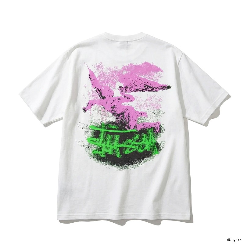 Stussy graffiti-style white T-shirt