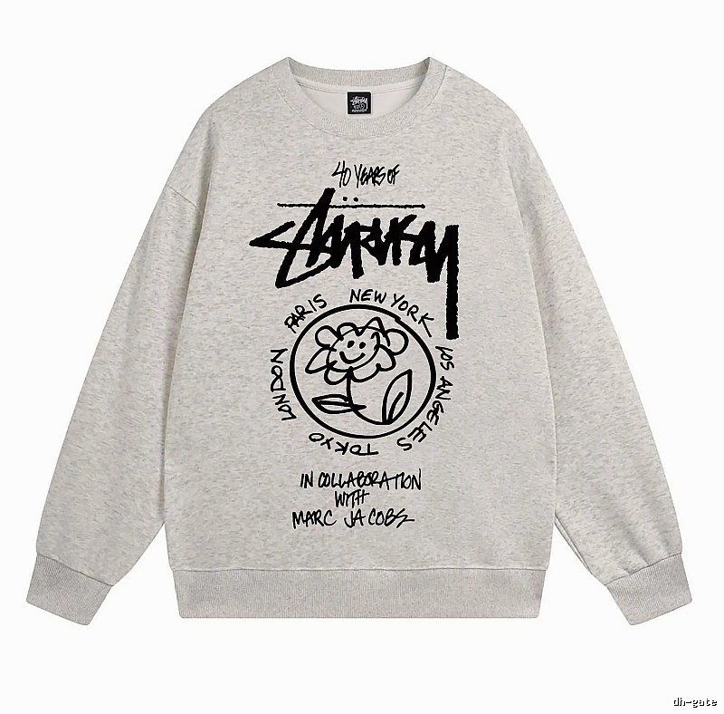 Stussy Oatmeal Style 539 Graphic SweatShirt Smart Casual