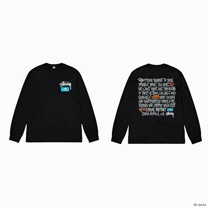 Stussy Ocean Style Black Long-sleeve