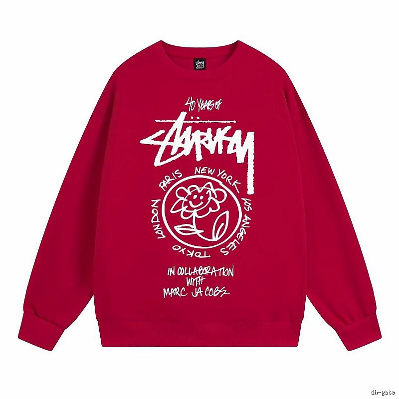 Stussy Red Style 539 Graphic SweatShirt Downtown Style