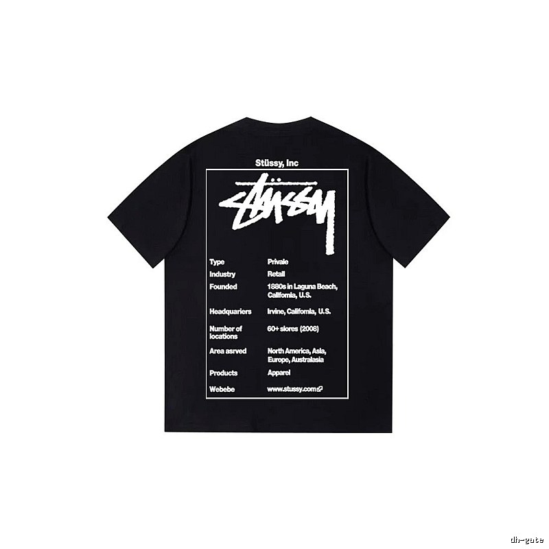 Stussy Travel Graphic T-shirt Black White Stussy with Modern Look