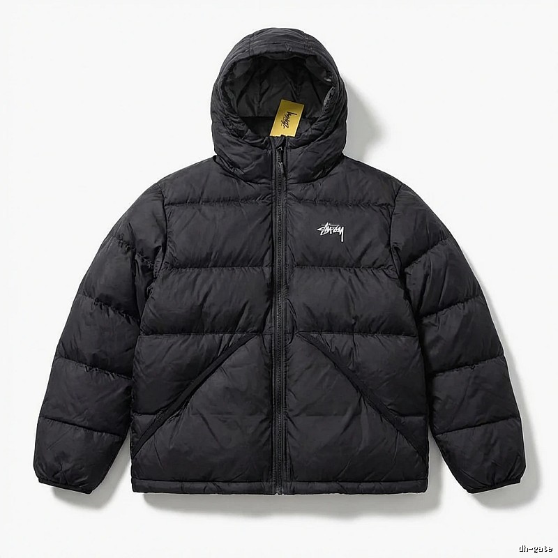 Stussy trendy and cool black down jacket