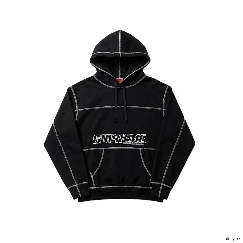 Supreme basic street style black sweatshirt