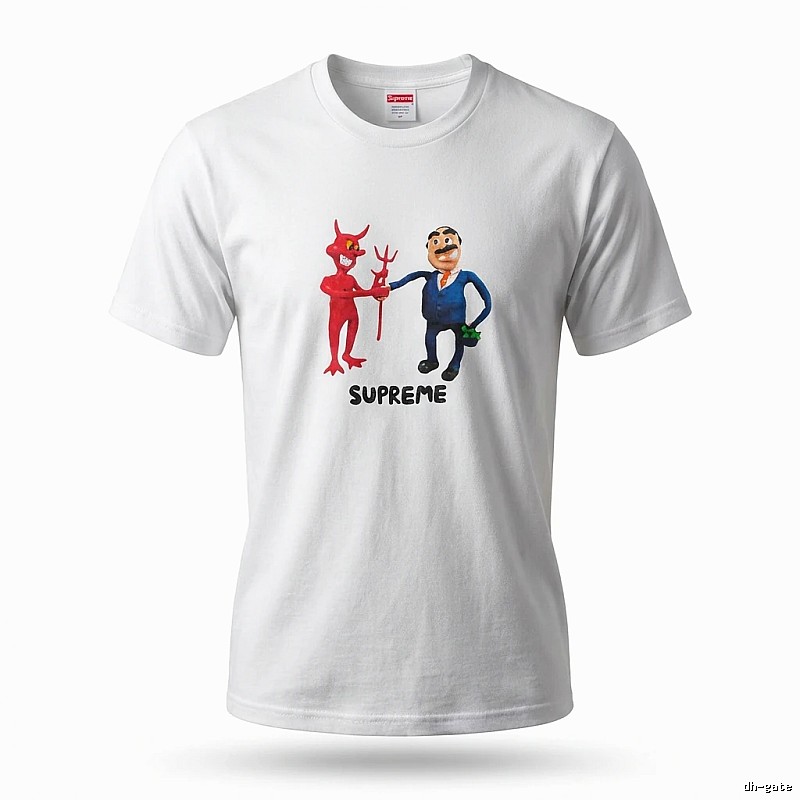 Supreme cartoon print white T-shirt