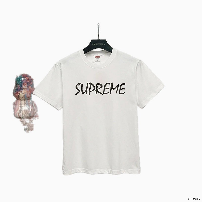 Supreme Hand-drawn Print Street Style White T-Shirt