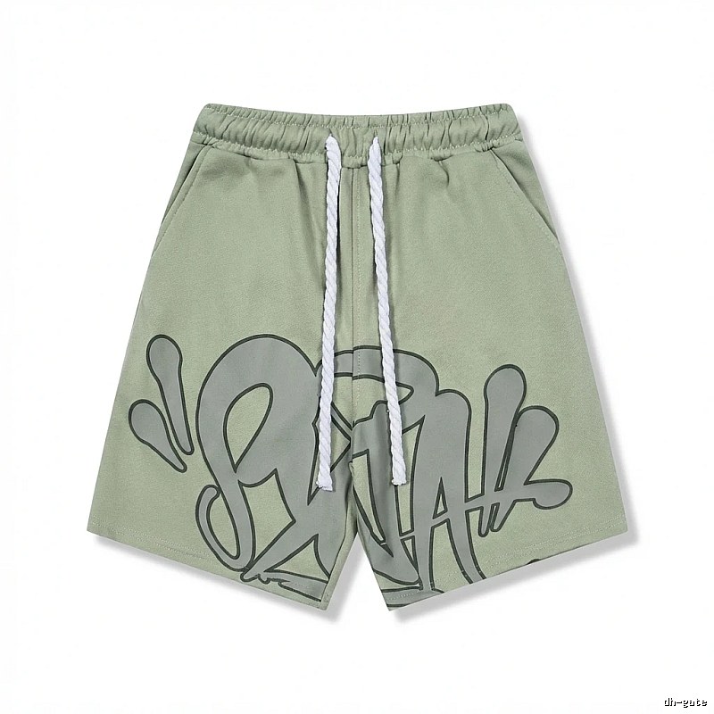 SynaWorld Graffiti Style Ash-Green Shorts