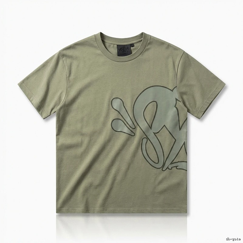 SynaWorld Graffiti Style Khaki T-shirt