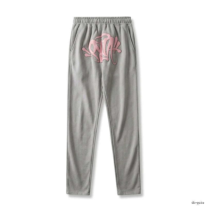 SynaWorld graffiti-style light gray sweatpants