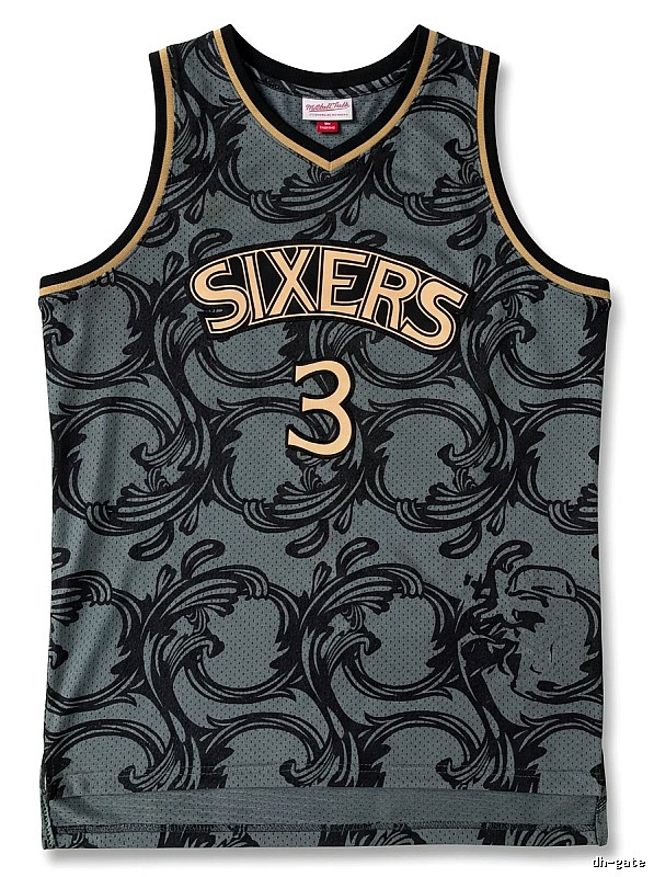 The retro-style No. 3 Allen Iverson jersey of Philadelphia.