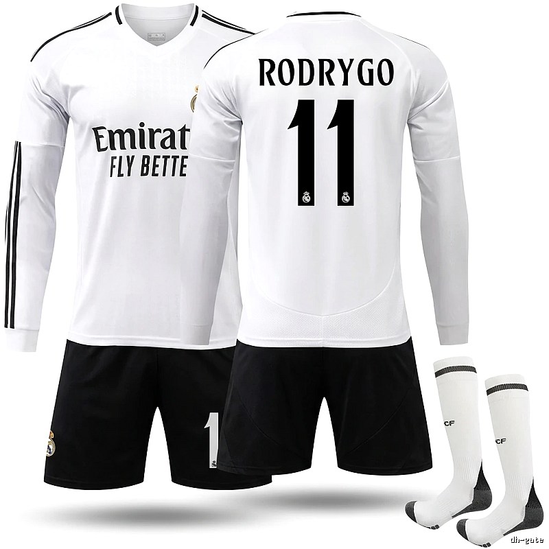 The white jersey of Rodrygo from Real Madrid.