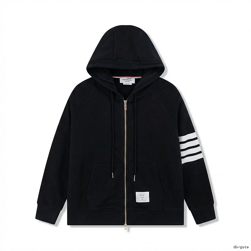 Thom Browne minimalist black hoodie