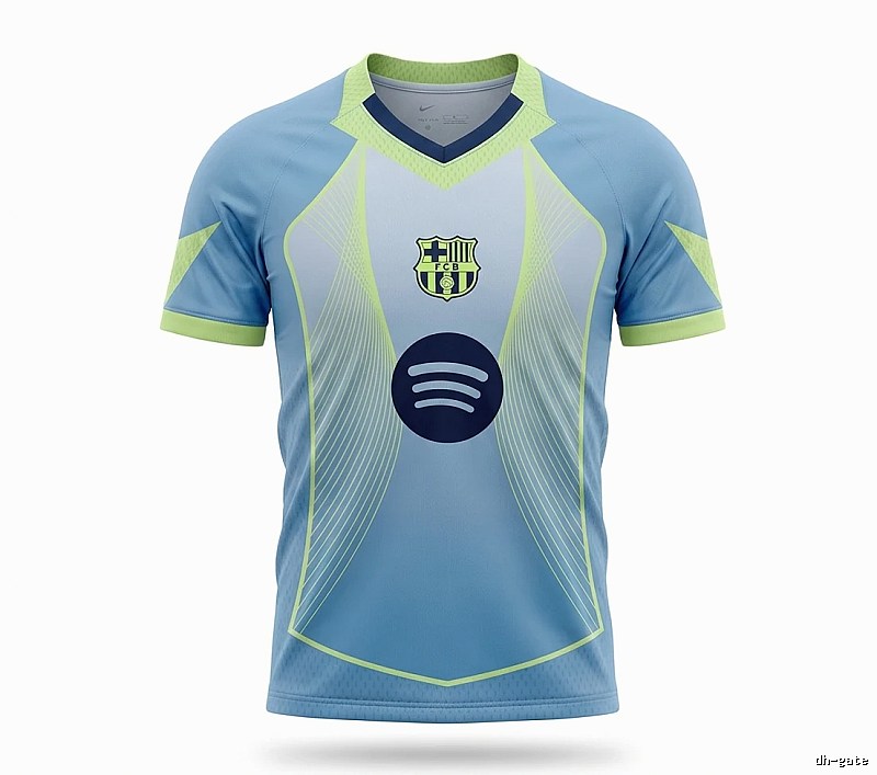 Tokyo Ghoul Barcelona trendy brand gray-blue-yellow jersey