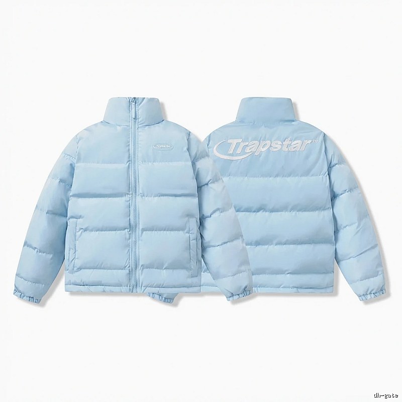 Trapstar trendy and cool style light blue down jacket