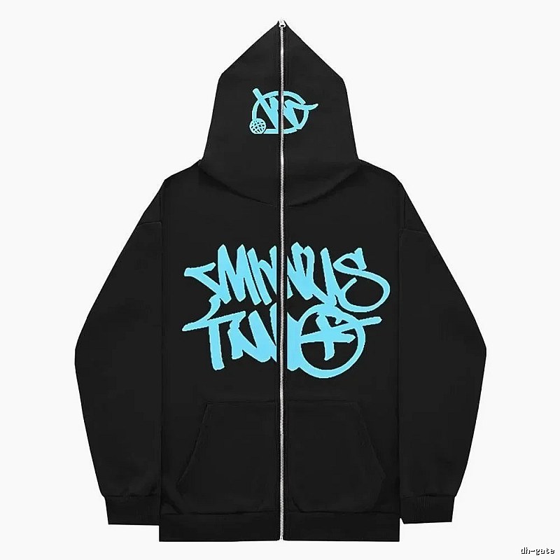 Trapstar Urban Graphic zip hoodie Black Zip Pink with Statement Pattern
