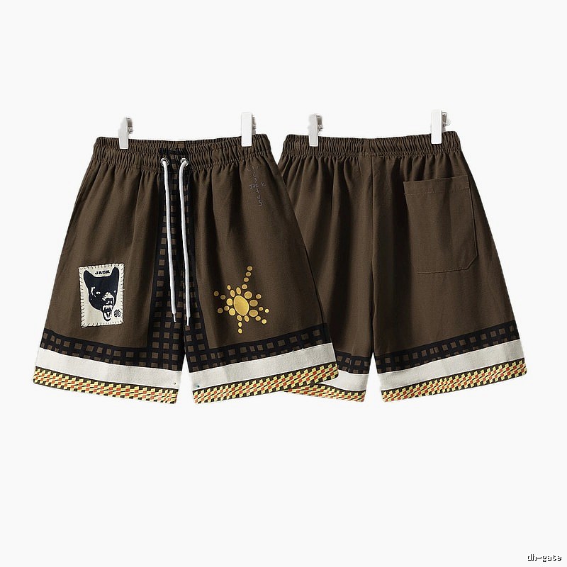 Travis Scott Cactus Jack American Retro Brown Shorts