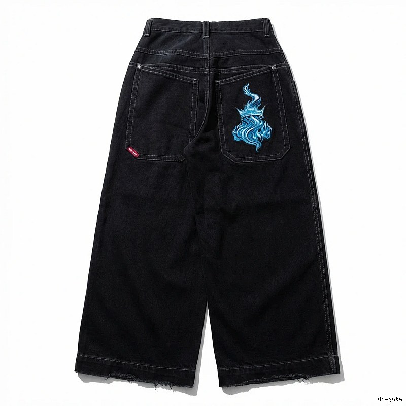 Y2K-style black denim shorts